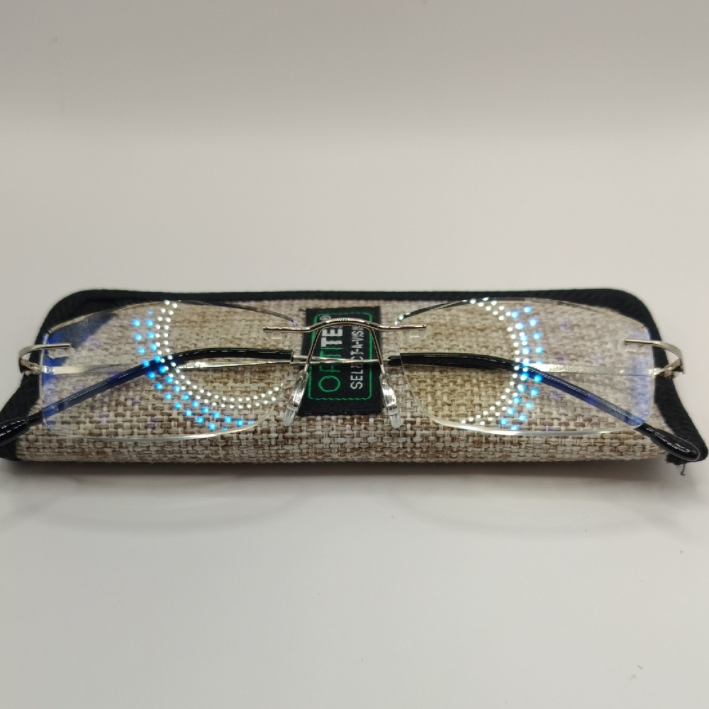 Optitek Frameless Reading Glasses with Soft Case SY011 +1.50